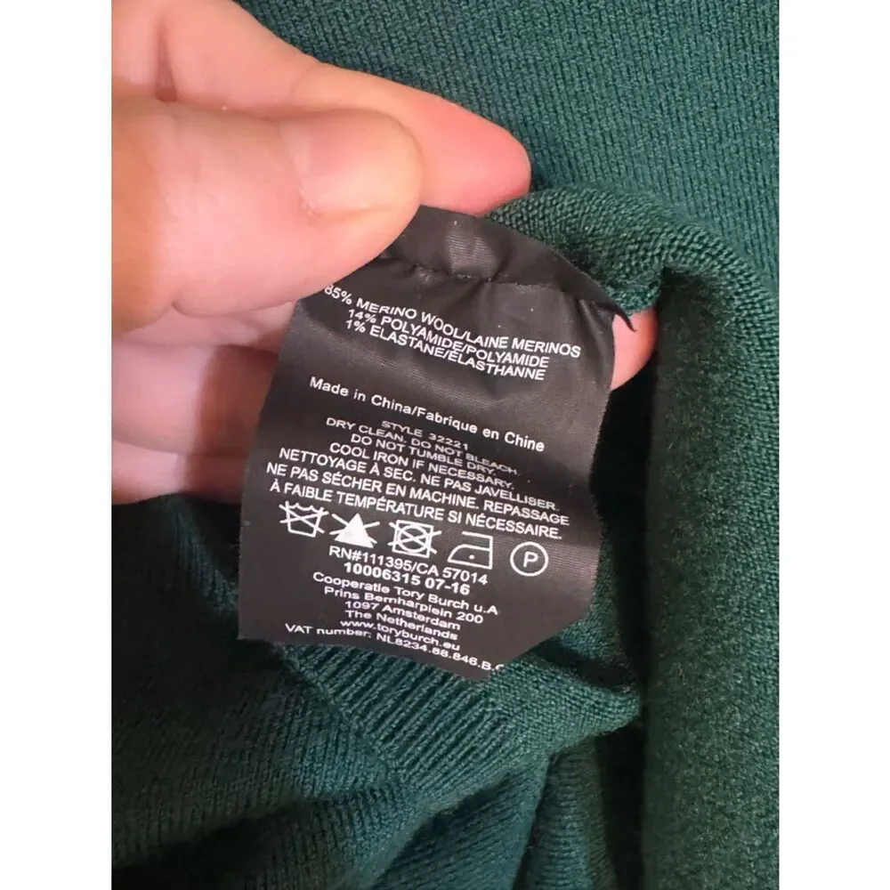 Tory Burch Color Block Wool Sweater M